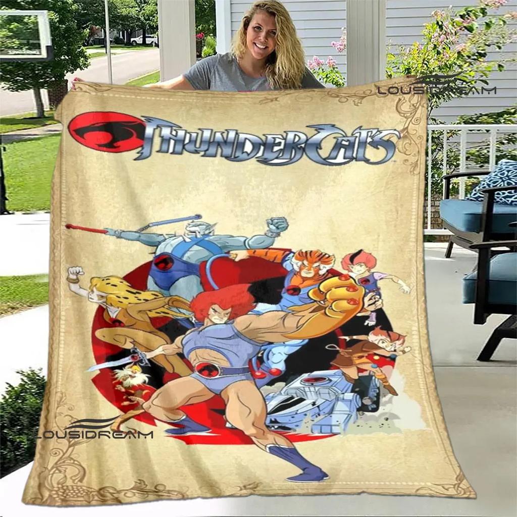 Thundercats anime printed blanket thin blanket Soft and comfortable blanket Home travel blanket bed linings birthday gift