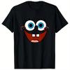 Spongebobs Large Smiling Face TShirt Unisex Streetwear Cotton TShirts Summer Crewneck Trendy Cool Tees Design Big Size Clothes