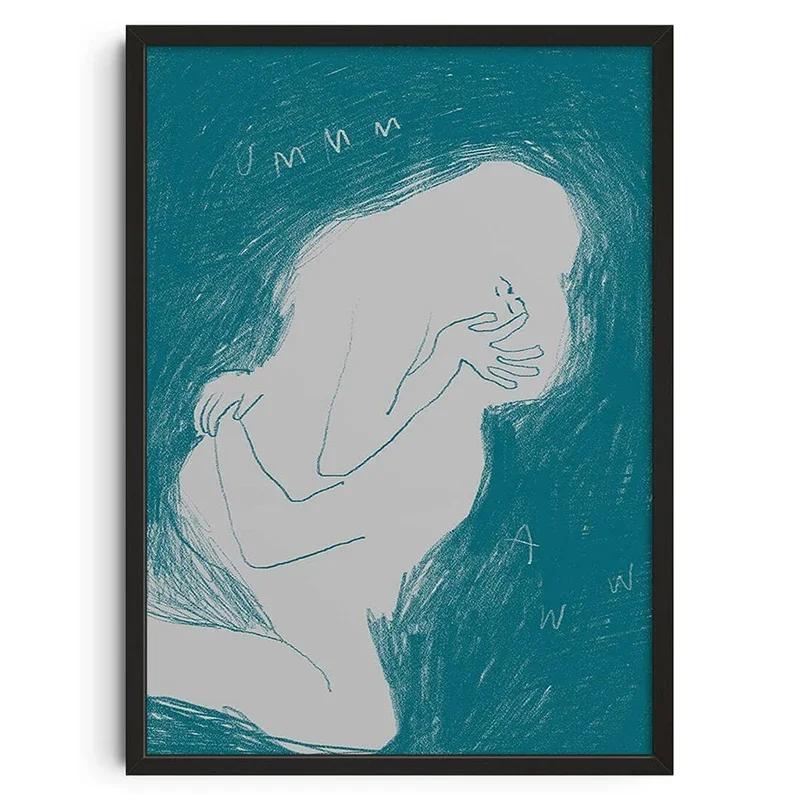 Vintage Classic Posters Retro Abstract Tin Signs Print Mid Century Wall Art Canvas Painting for Living Room Bedroom Home Decor