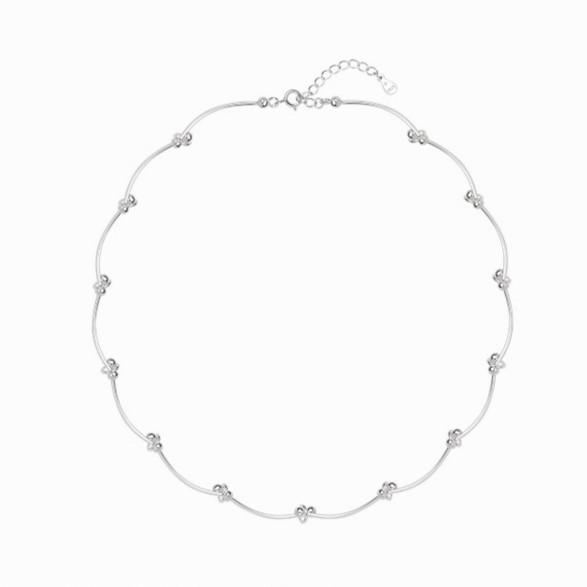 

Ожерелье из стерлингового серебра 925 пробы, женские круглые бусины, цепочка на ключицу, цепочка на шею