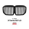 Car Front Bumper Kidney Grille Grills Single Slat Hood Racing Grill Glossy Black For BMW X7 G07 LCI 2023-IN