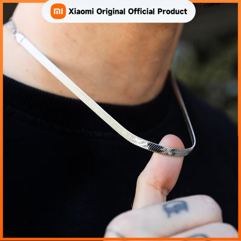Xiaomi Skyrim Snake Chain Necklace Men Women Stainless Steel 2/3/4/5mm Wide Flat Herringbone Neck Chains Trend Hip Hop Jewelry Gift Hot