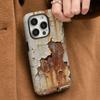 Rozsdafoltos kétrétegű telefontok alkalmas iPhone 16 15 14 13 12 11 Pro/ Max/Plus modellekhez, ütésálló és leejtésálló