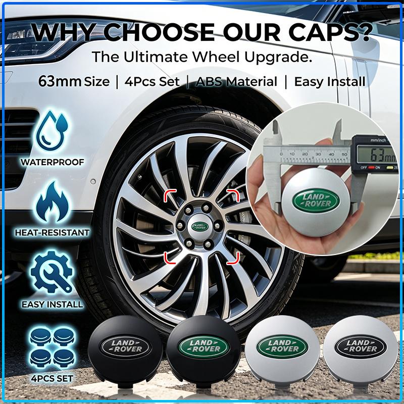 4 szt. Antykorozyjne Emblematy Felg Odporne na Zarysowania Osłony Środkowe Kół Samochodowych Do Land Rover Freelander 2 L2 L319 L462 LF Range Sport Evoque L322 Discovery 2 3 4 5