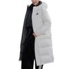 Adidas Long Down 3 Stripes Solid Color Zipper Hooded Warm Down Jacket Unisex Jacket KF4396