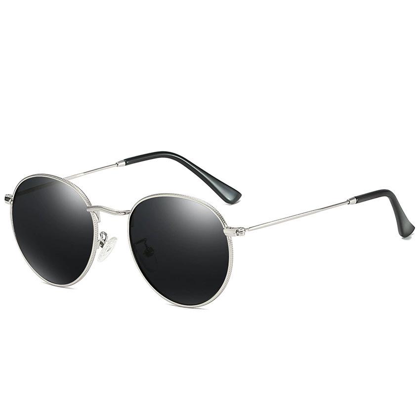 Trendy Women's Retro Round Frame Anti-UV Sunglasses