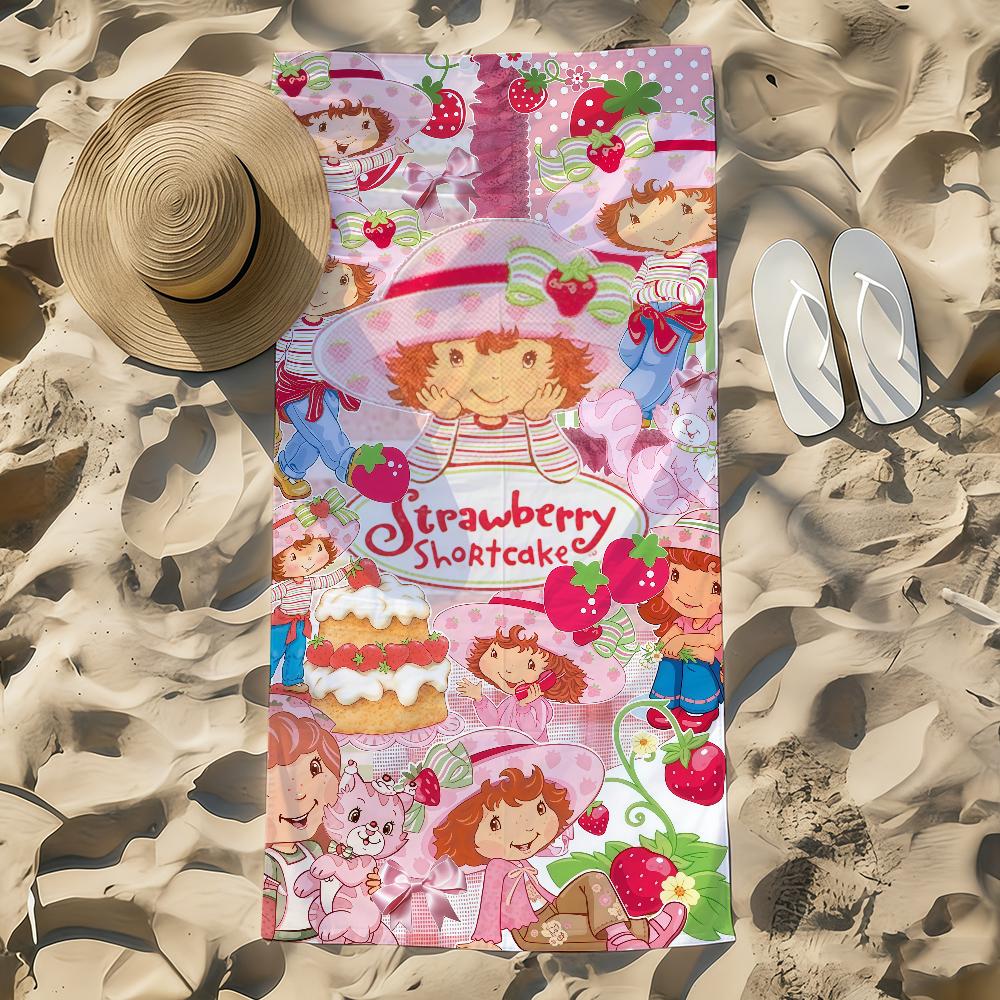 Towel Beach Towel Oversized Quick S-ShortcakesE Dry Towel S-Strawberry Absorbent Soft Swim BeachTowels for Kawaii Men Women