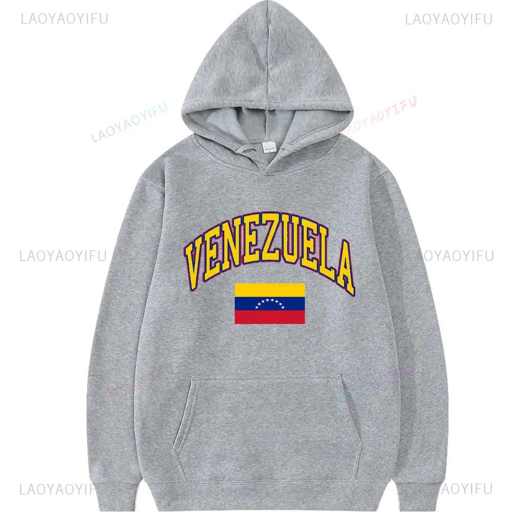 Venezuela Libre Sweatshirt Hasta El Final Con Venezuela Gift for Venezuelans Spring and Autumn Long Sleeve Men Pullovers