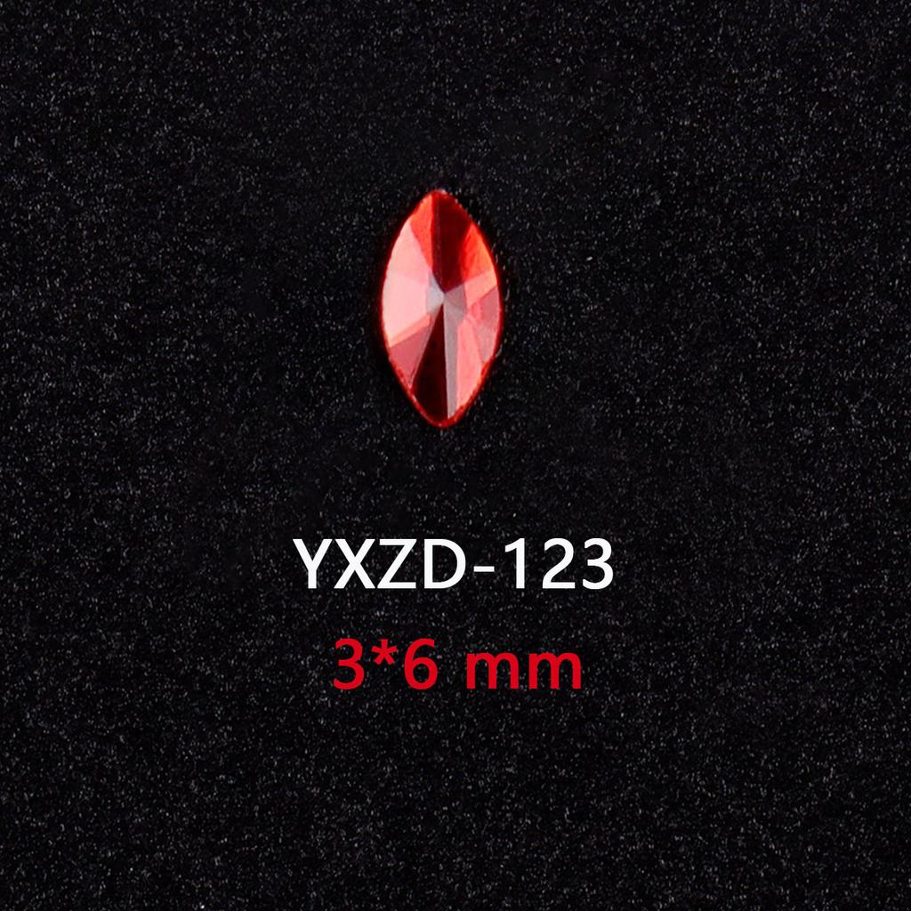 1440 Glas Diamanten mit flachem Boden, Große Rote Spezialgeformte Nagelkunst-Diamanten, DIY Trage-Nagel-Accessoires, Materialien, Spezialgeformte Diamanten