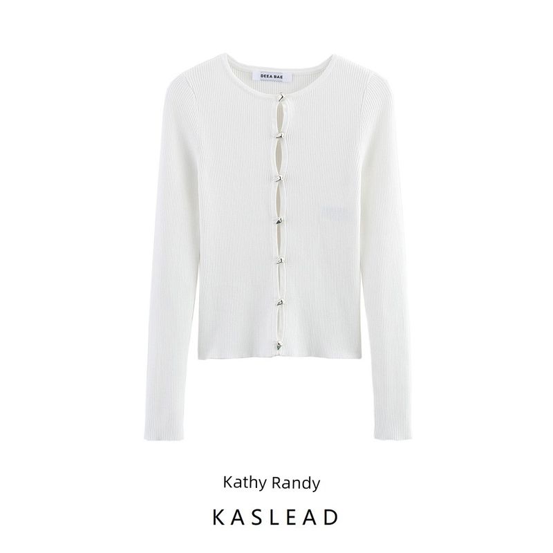 Kaslead New Arrival Women's Clothing Fashion Style Stylish Simple and Versatile Casual Rib Knitting Outwear 3920230