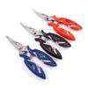 Multifunctional Fishing Pliers: Bent Nose, Scissors, PE Line Cutter, Fish Gripper, Hook Removal, and Control Tool.