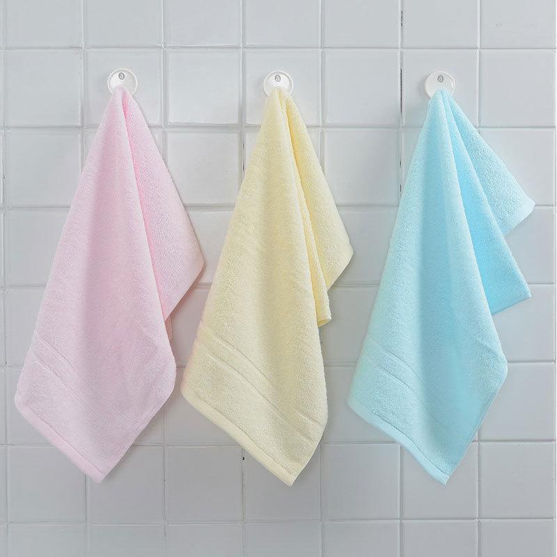 Jieliya All-Cotton Face Towel - Absorbent, Comfortable, Solid Color with Embroidered Logo for Men & Women