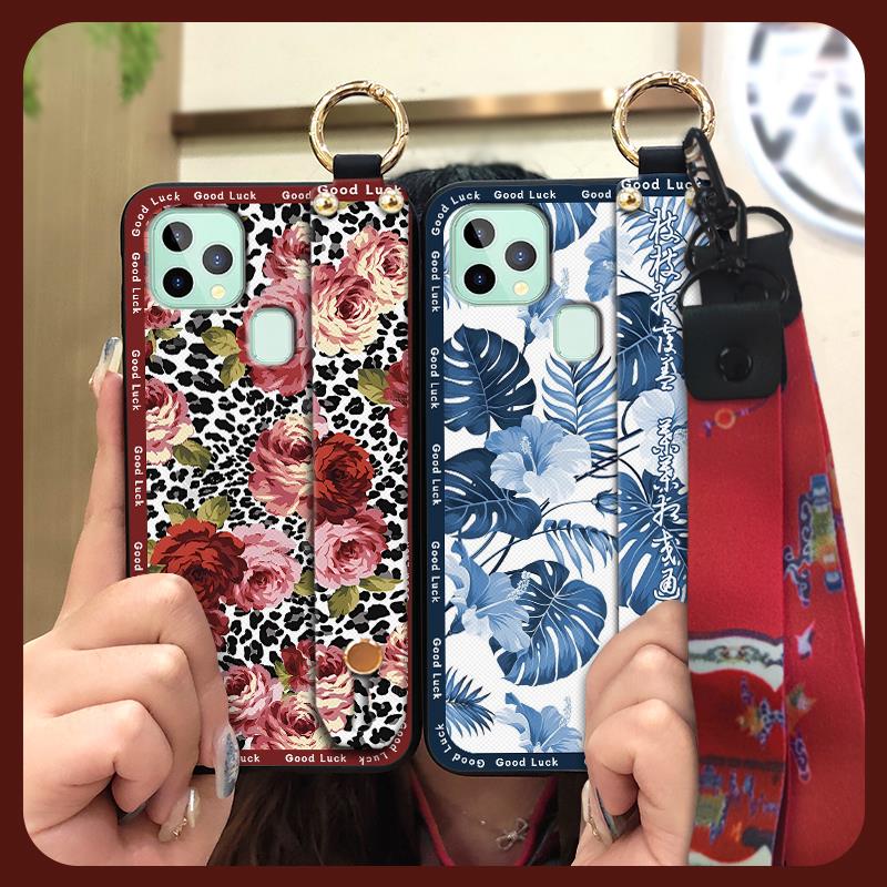 Fashion Ring Phone Case For Oukitel C22 Elderly lady Protective Lanyard Anti-dust Shockproof Waterproof Chinese style