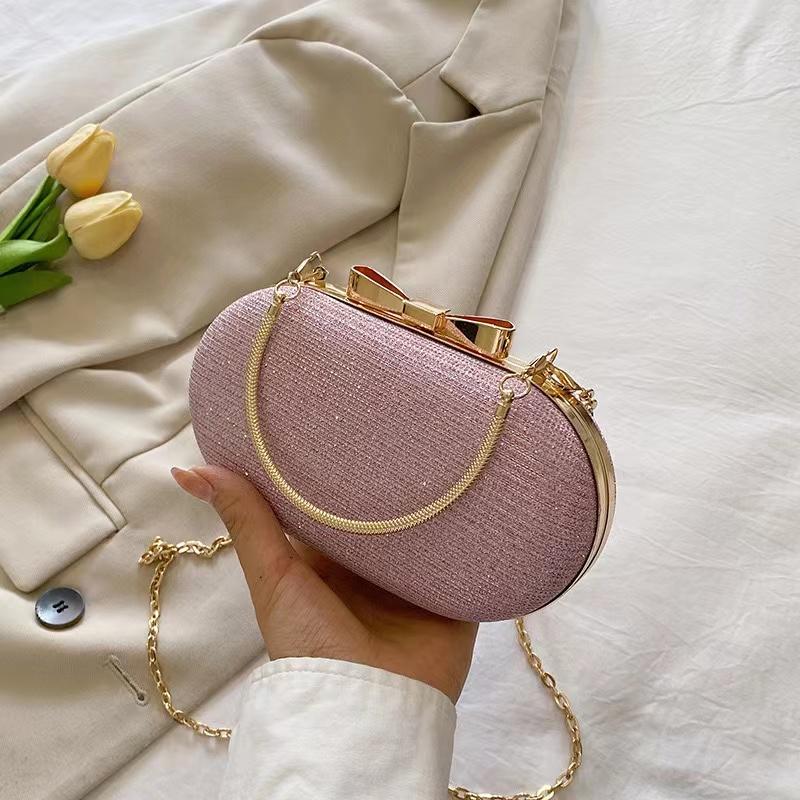 Clutch Bag Purse Women Pink Bling Sequins Handbags 2024 New Fashion Designer Luxury Evening Bag Crossbody Small Designer Bag