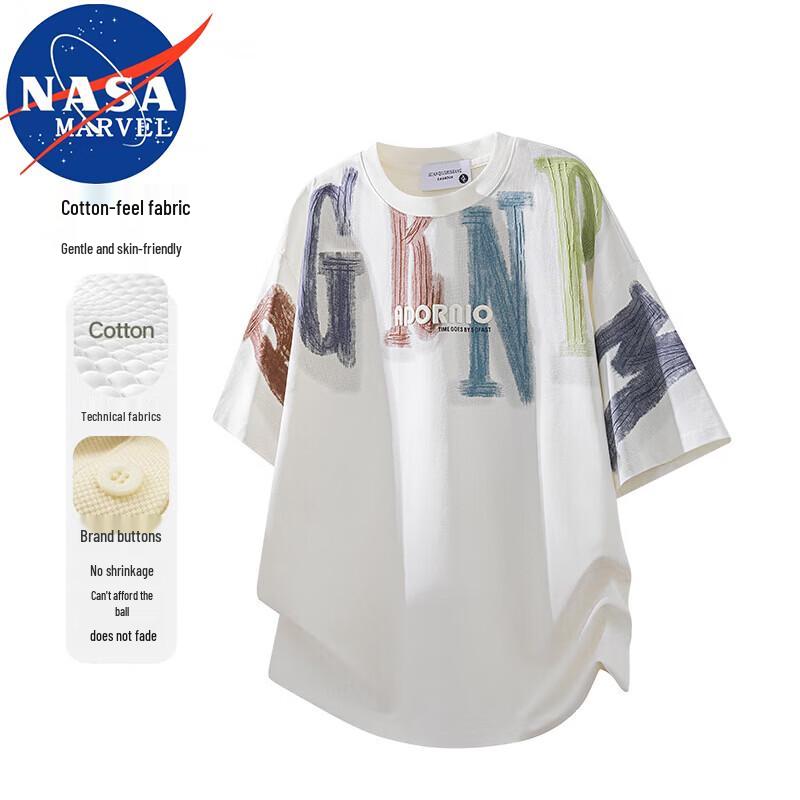Men s NASA MARVEL Cool-Feel Loose Fit T-Shirt 4XL