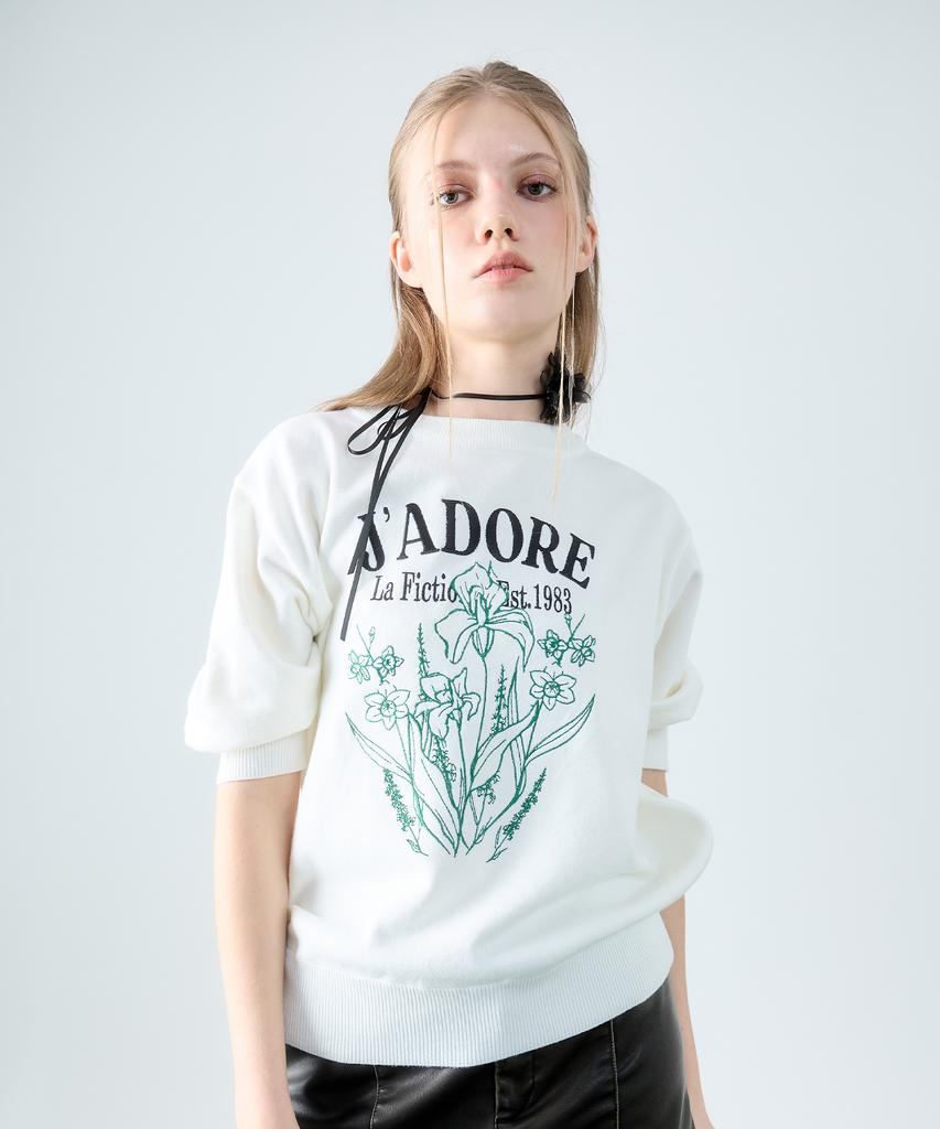 LARTIGENT L8 Flower Half Knit(Ivory)