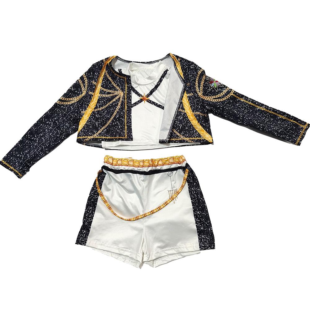 3Pcs Children Girls Rumi Cosplay Costume Idol Star Kpop Group Role-Playing Clothes Anime Stage Performance Costume Halloween Set