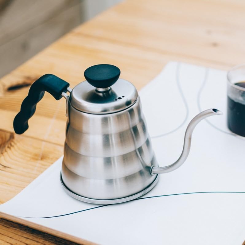 HARIO V60 Goutte à goutte Capacité pratique 500 ml Feu ouvert OK Compatible Hairline Argent Cadeau Cadeau Bouilloire/Vo-no Non-IH VKBR-70-HSV