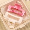 2 Pcs Marble Hair Claw Clips for Thick Hair,White Banana Hair Clips, Ripple Jaw Clips Strong Hold for Women