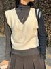 Apoem Knit Layered Vest (2C)