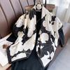Lightweight 90x90cm Square Scarf Women Navy Style Sun Protection Silk-Like Feel Wear Chic Versatile Accessory