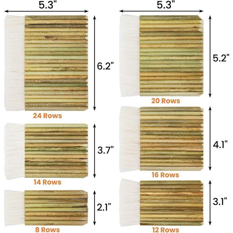 Premium-6 Size Brushes Set, Wide Glaze Brushes For Pottery And Ceramics, Soft Wool Painting Brush With Bamboo For Watercolor