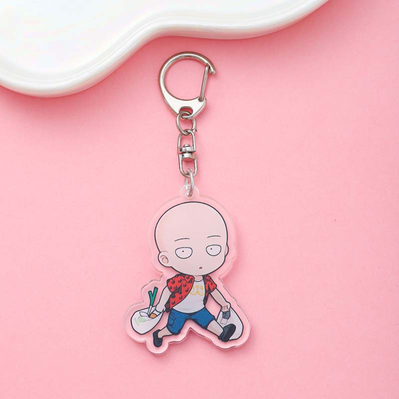 

1/10Pcs Anime Figures One-Punch Man Acrylic Keychain Cute Backpack Pendant Funny Bag Charms Accessories Decoration Holiday Gifts 5cm