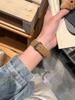 New Year Small Horse Embroidery Velvet Leather Strap for Apple Watch Series 11 10/9/8 Ultra SE