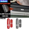 Carbon Fiber Car Accessories Door Sill Panel Interior Trim Cover Soft Sticker For BMW 7 Series F01 730li 740li 750li 2009-2014