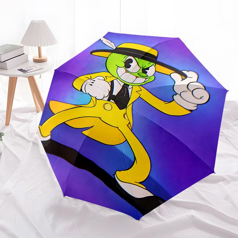 

The Mask Automatic Umbrella with Lion Logo Perfect for Fans, Travelers, and Daily Use0132b