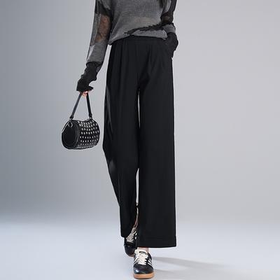 Women's Spring and Summer New Thin Section of Small Size Trousers Loose Casual Straight Trousers Nine-minute Trousers