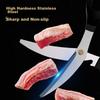 Weijian 3-Piece Stainless Steel Barbecue Tongs, Steak And Meat Scissors, Kitchen Food Equipment Set