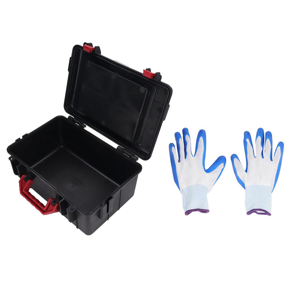 Black Multifunctional Hardware Tool Box Portable Plastic Storage Box for Parts Organization Portable Parts Box Plastic Tool Box
