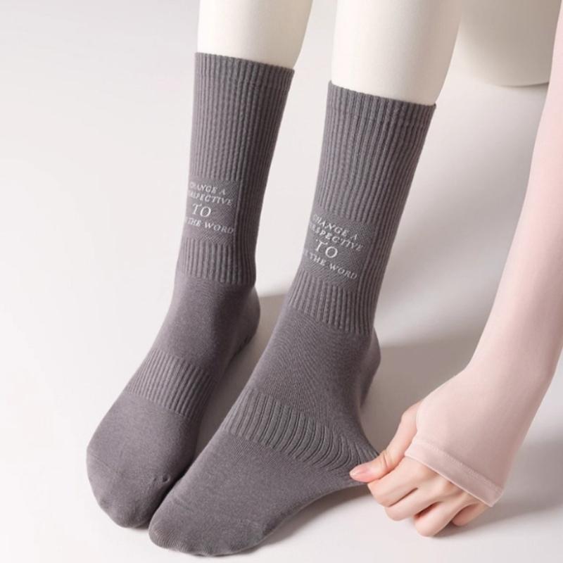 Womens Non Slip Professional Yoga Socks Dopamine Color Mid Calf Sock For Pilates Fitness Jumping Rope Running Dance Training Sports