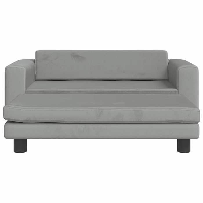 Dog Sofa with Extension Light Grey 60x100 Cm