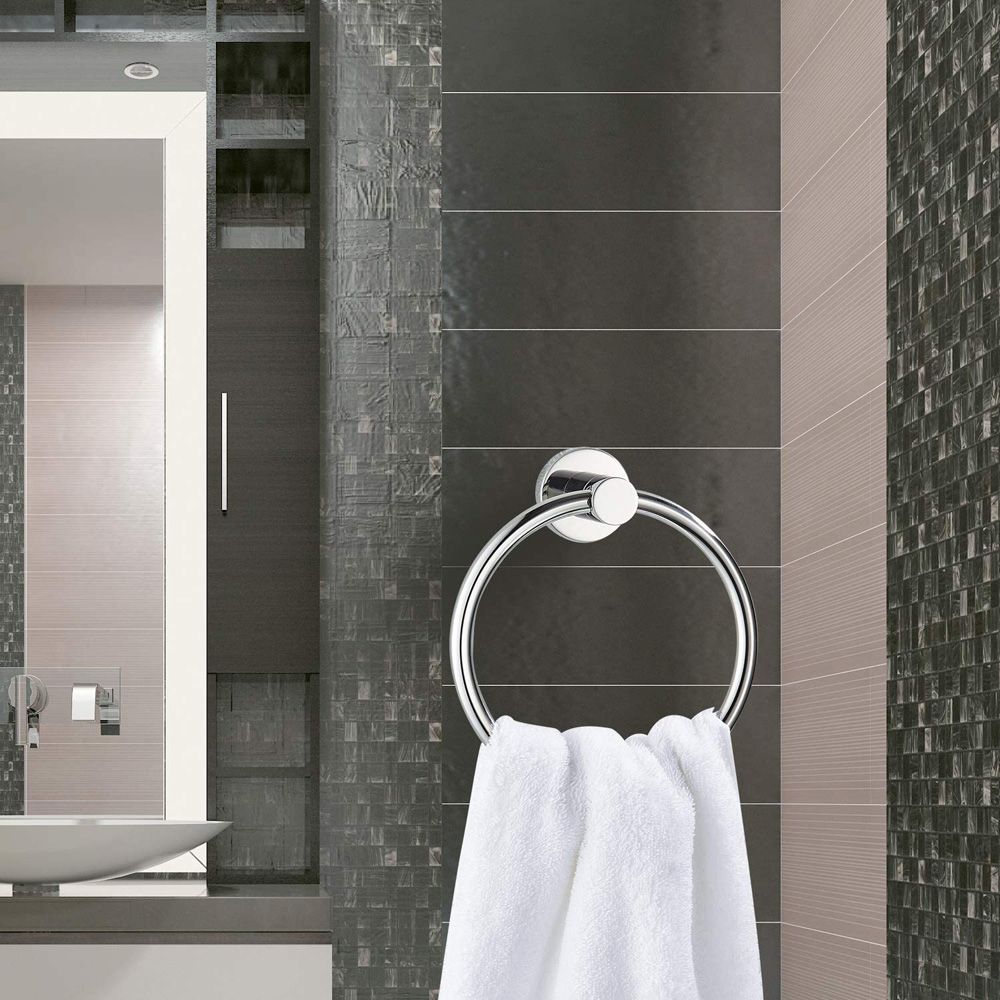 Stainless Steel Wall Mounted Shelf Bathing Rack Towel Ring Towel Holder Bathroom Accessories Hanger