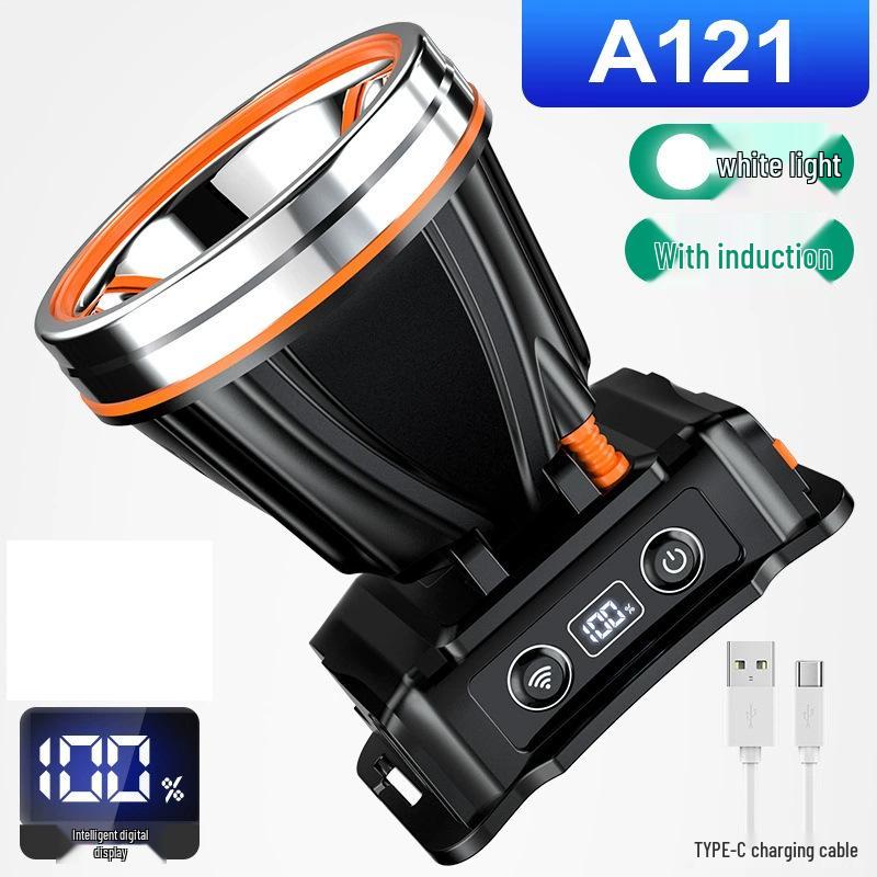 High-Brightness Rechargeable LED Headlamp for Night Fishing, Mining, Camping, and Outdoors