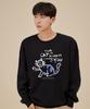 ASTRAL PROJECTION Doodlecat Loose Fit Sweatshirt_Black