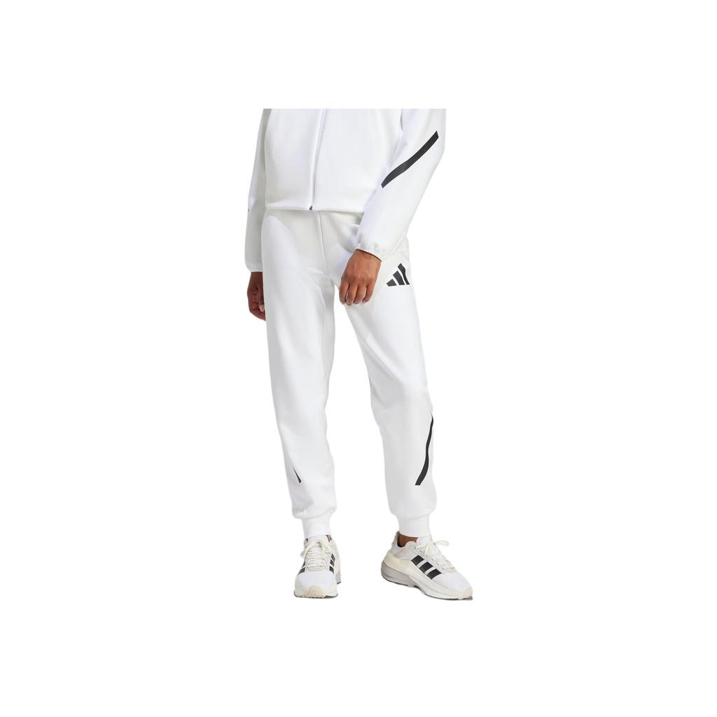adidas Z.N.E. Letter Logo Drawstring Tracksuit Bottoms Casual Pants Women White JE7843