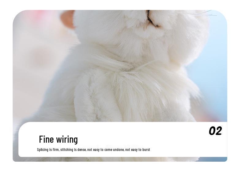 White Easter Bunny Plush Toy - Cute Stationery Simulation Doll Ornament