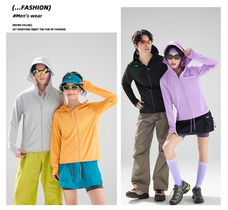 Unisex Outdoor UV Protection Clothing with Detachable Brim - UPF 50+ Breathable Summer Fishing Wear