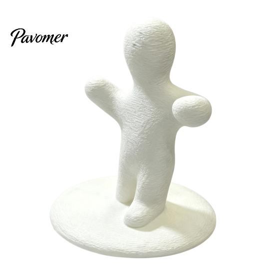 Creative Stationery Holder 3D Printed Funny Figure Pen Holder, Black White Humanoid Desk Office Accessories Organizer for Pencils Pens, Unique