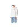 Polo Ralph Lauren SS22 Jednobarevný svetr s kulatým výstřihem a copánkovým vzorem Pánský svetr Bílý 710775885C-033