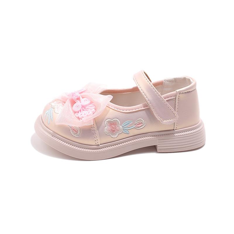 

Spring Summer Girls Lace Bow Princess Shoes Baby Non Slip Soft Sole Indoor Walking Shoes size 26 розовый