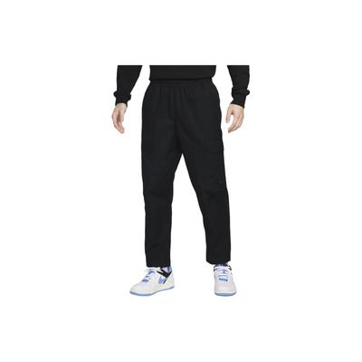 Solid Color Elastic Waist Casual Cargo Pants Men Bottoms Black FZ4731-010