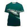 Summer Sea Fish Whale 3d Printed T-shirt Street Men's Fashion Harajuku Casual O-neck T-shirt T-shirt Top Clothing