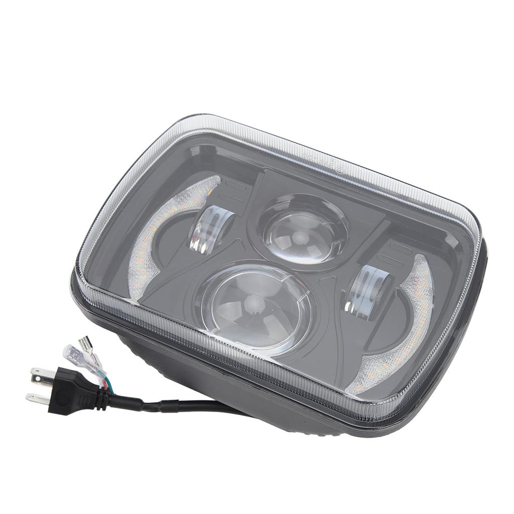 Car Square Headlight LED DRL Headlamp Turn Signal Water Resistant High Transmittance Light 12 to 48V