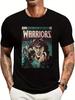 Black Warriors Comic Graphic Print Short Sleeve T-shirt - Regular Fit Casual Round Neck Tee with Vibrant Artwork