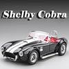 1:24 Shelby Cobra 500K Model Toy Vintage Cars Alloy Diecast Sound Light Doors Opened Pull Back Decoration for Adults Kids Gifts