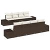 VidaXL Ensemble de canapé de jardin 9 pièces avec coussins en rotin marron 3346988